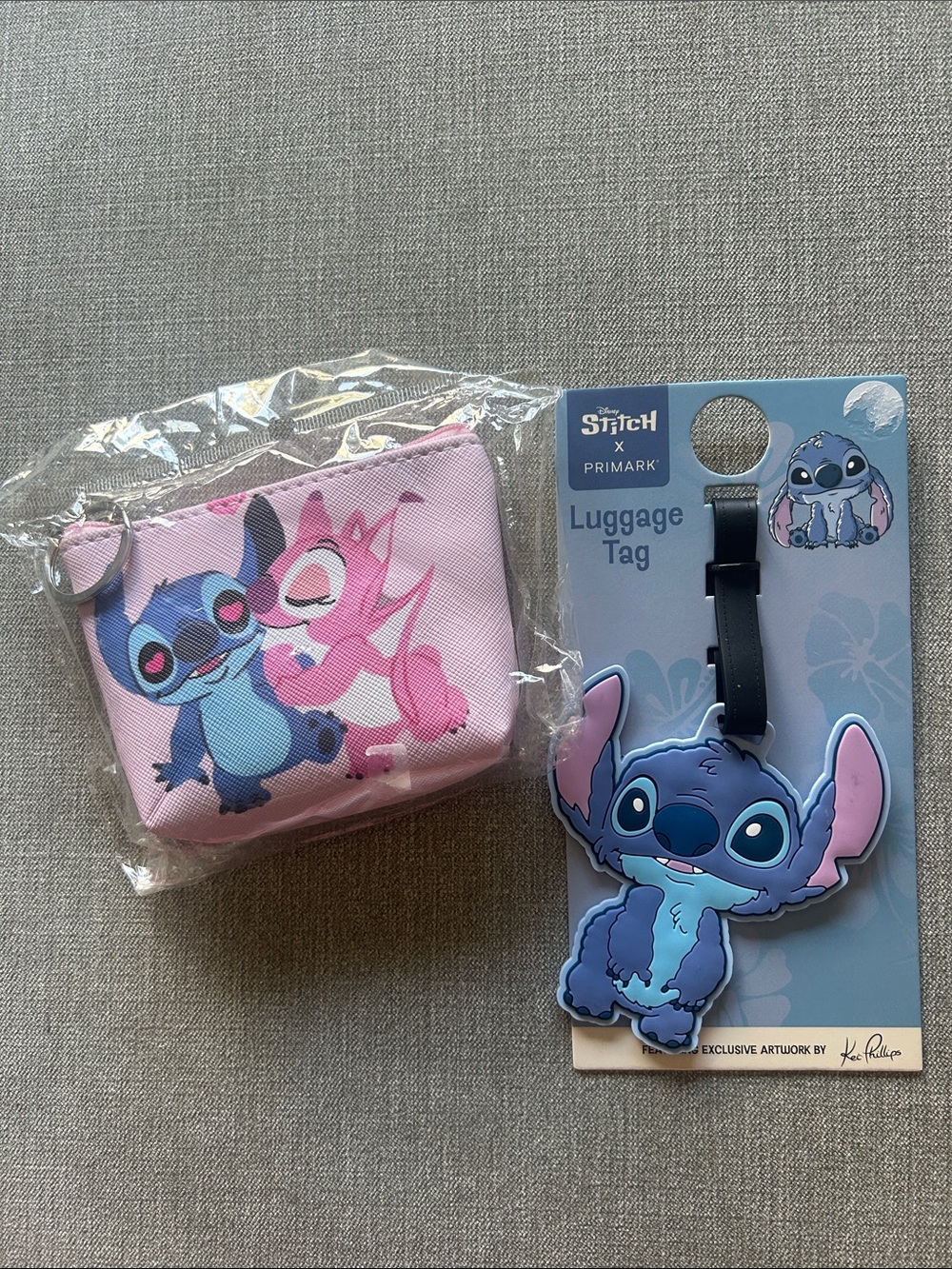 Disney Stitch Coin Purse/keychain & Luggage Tag (sold as set!)